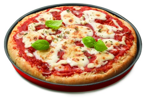 Kerek pizza tepsi mikrohullámú sütőben sütéséhez, Snips, 26 cm Ø, alumínium