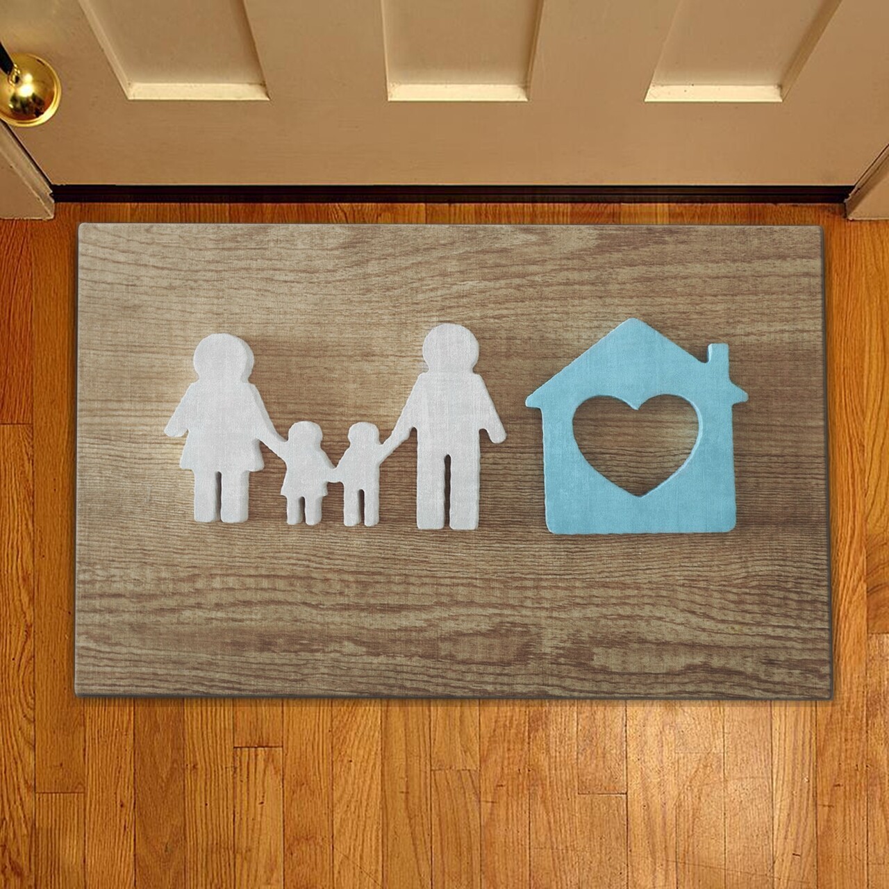 Family home Bejárati szőnyeg, Casberg, 38x58 cm, poliészter színes
