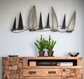 Decoratiune de perete 3D Regata, Mauro Ferretti, 119x3x51 cm, fier