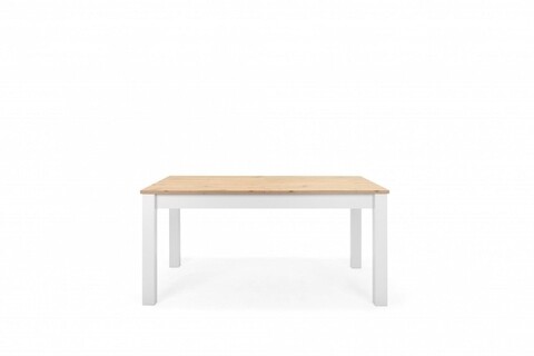 Kihúzható asztal, Finori, Bergen 50, 160 - 215 x 75 x 90 cm, forgácslap / MDF, tölgy / fehér