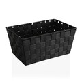Large Tárolókosár, Versa, 30 x 20 x 15 cm, textil anyag, fekete
