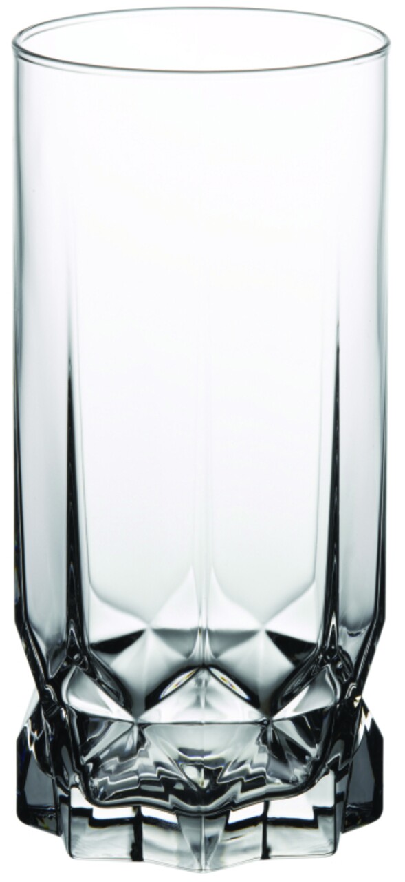 6 db Diamond long drink pohár készlet, Ambition, 325 ml, üveg