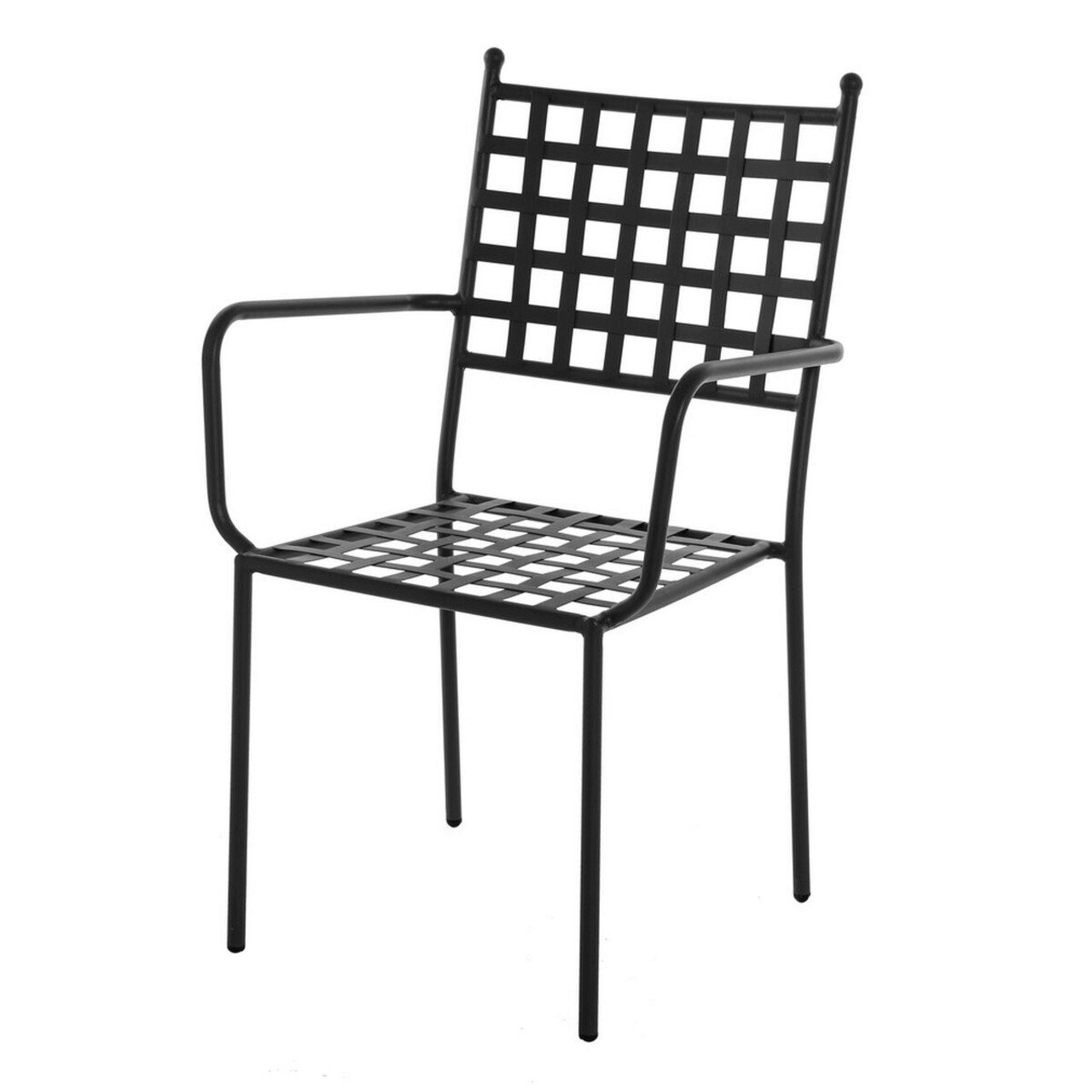 Bigbuy home cartago kerti szék, 56 x 60 x 90 cm, vas, fekete