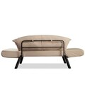 Genzo Kihúzható kanapé, Futon, 2 személyes, 177x81x87 cm, fém, krémszín