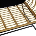 DKD Home Kerti/terasz fotel, 76 x 58 x 80 cm, fém/rotáng, fekete/bézs