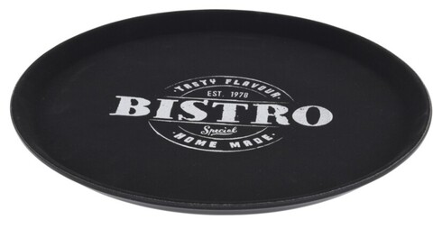Bistro Special Szervírozó tálca, Ø35,5 cm, polipropilén, fekete