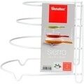 Sierra serpenyőtartó, Metaltex, 23x27x23 cm, fém / műanyag bevonat LDPE, fehér