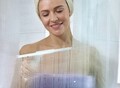 Zuhanytörlő Cubicle Shower Sliderrel, Leifheit, műanyag, fehér