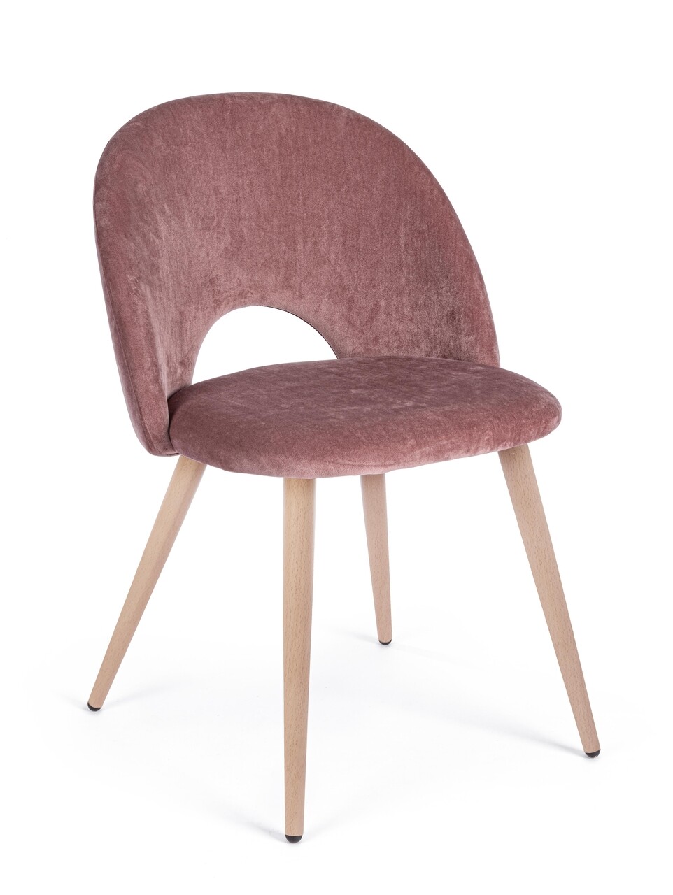 Linzey szék, bizzotto, bársony, 53x60x82 cm, rózsaszín