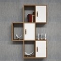Raft pentru perete Flora, Hommy Craft, 50x20x112.6 cm, alb/maro