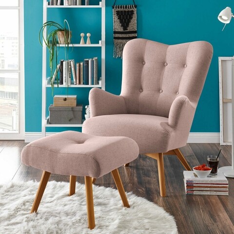 Fotel székkel, Arndt, Flamingo, fa / poliészter