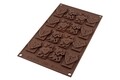 Szilikon sütőforma Tags In Love, Silikomart Easy Choco, 16 forma, 30 x 17,5 cm