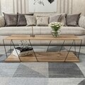 Labranda Dohányzóasztal, Kalune Design, 120x50x30 cm, erdeifenyő, fekete