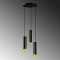 Lustra Sivani MR - 979, Opviq, 35 x 114 cm, 3 x E27, 100W, negru/galben