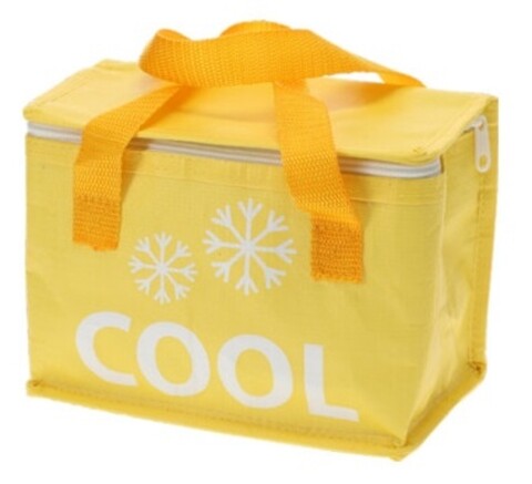 Cool Hőszigetelt táska, 4L, 21.5x12x16 cm, polipropilén, sárga