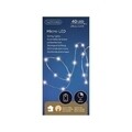 Mikro LED szerelés, Lumineo, 195 cm, 40 LED, meleg fény