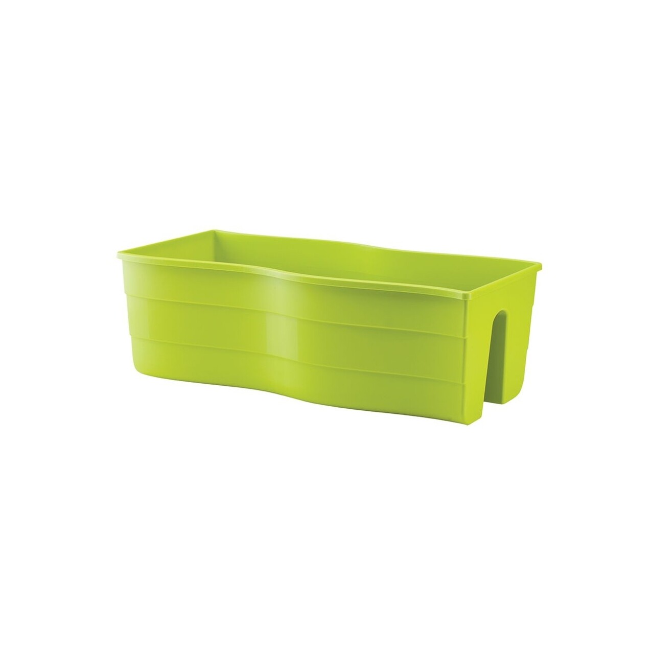 Jardiniera balcon Wave 60x29x20 cm, verde fistic