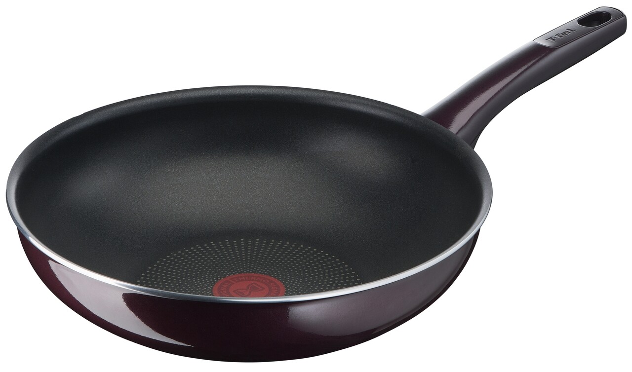 Wok Serpenyő, Tefal, Resist Intense, 28 Cm Ø, Alumínium