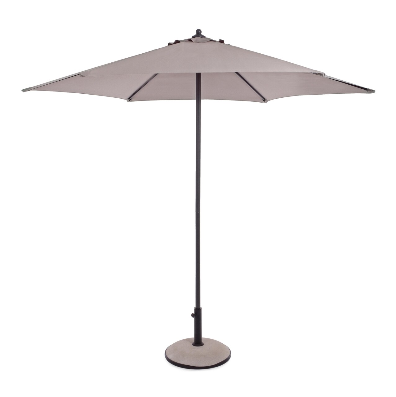 Delfi Terasz/kerti napernyő, Bizzotto, Ø270 cm, oszlop Ø38 mm, acél/poliészter, szürke/grézs