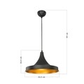 Siyah Csillár, MDL.3054, Squid Lighting, 32,5x91x32,5 cm, 20W, fekete