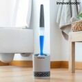 WC kefe szappanadagolóval, Bruilet InnovaGoods, öntapadós fali tartó, 10x45 cm