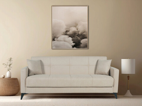 Fabio Kihúzható kanapé, 3 személyes, 215x82x92 cm, bézs