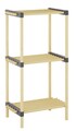 Seowood Többfunckiós rendszerező, 3 polccal, 75 x 40 x 28 cm, tömör fa, természetes