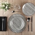 Black Line 18 darabos Étkészlet, Versa, porcelán, fekete