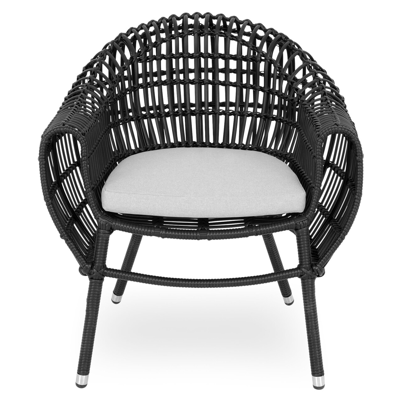 Maison alcudia kültéri fotel, l.80 l.75 h.75, alumínium, fekete/szürke