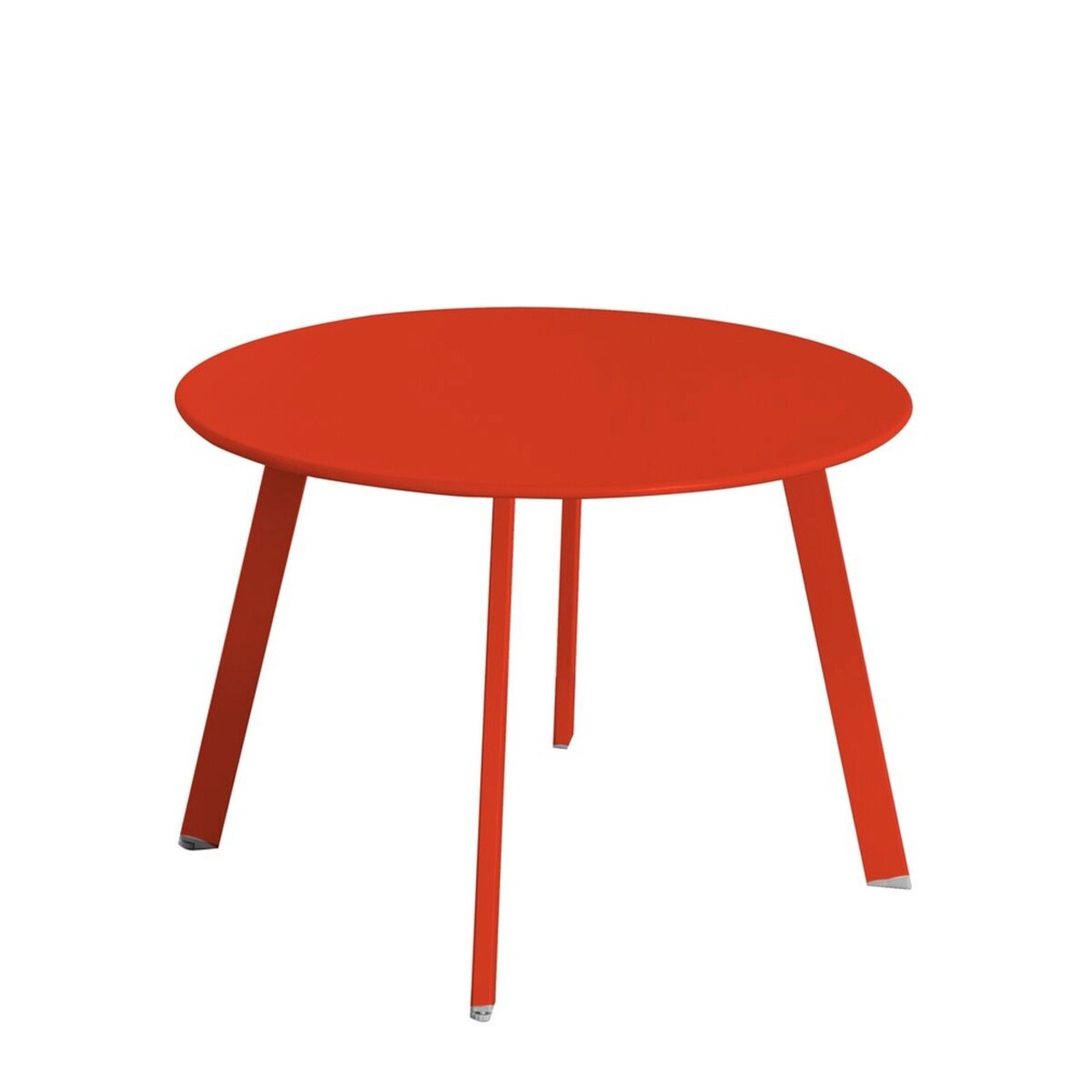 BigBuy Home Marzia Kerti dohányzóasztal, Ø 60 x 42 cm, acél, piros
