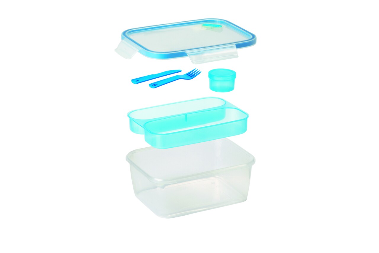 Snips Tároló Fedővel, Lunchbox Blue, 1,5 L, Polipropilén, Kék