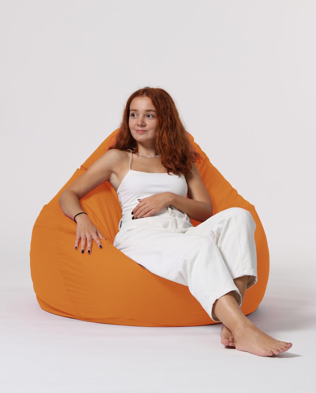 Bean Bag Babzsák, Ferndale Premium XXL, 115x130 Cm, Vízhatlan Poliészter, Narancssárga