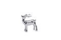 Hermann Bauer Dekoráció, Reindeer standing small, 11.5 x 6 x 13.7 cm, porcelán, ezüstszín