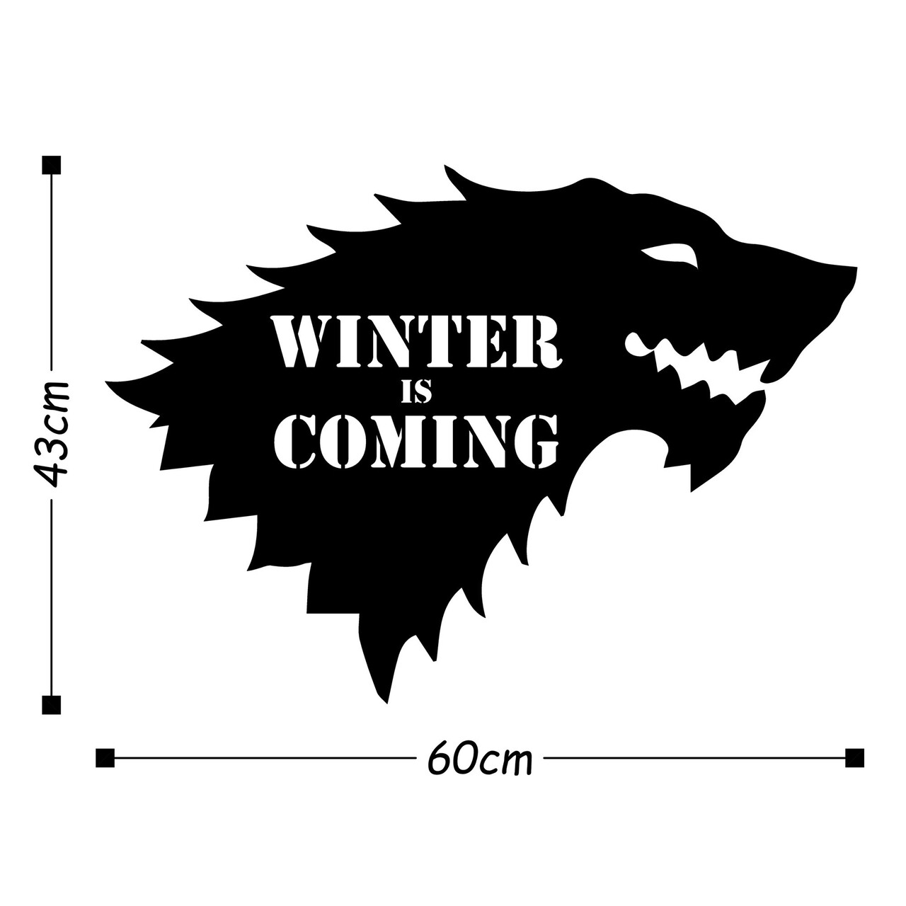 Winter İs Comming Fali Dekoráció, Tanelorn, 60x43 Cm, Fém