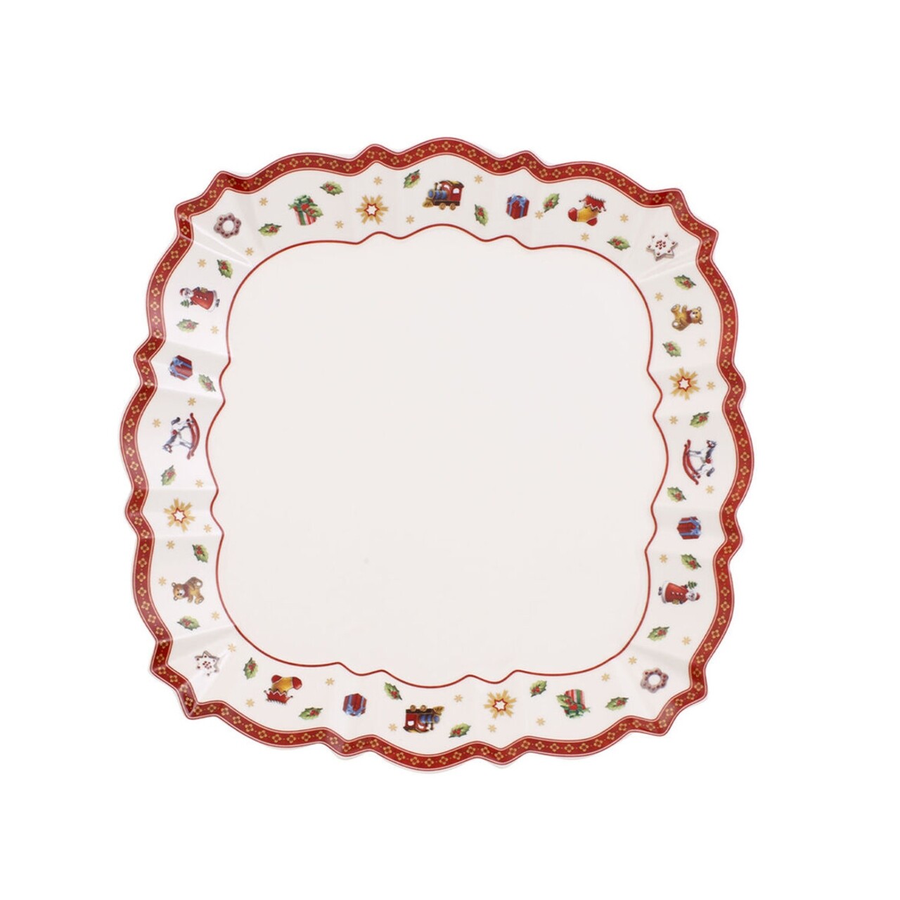 Fehér porcelán szervírozó tányér karácsonyi motívummal, ø 26,5 cm - Villeroy & Boch