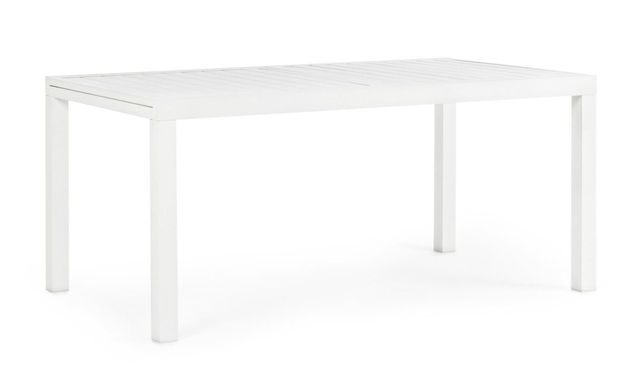 Hilde kihúzható kerti asztal, bizzotto, 160-240 x 90 x 75 cm, alumínium, fehér