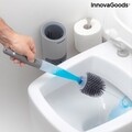 WC kefe szappanadagolóval, Bruilet InnovaGoods, öntapadós fali tartó, 10x45 cm
