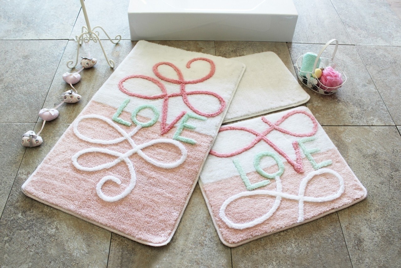 Chilai 3 db Fürdőszobai szőnyeg, Eros - rózsaszín