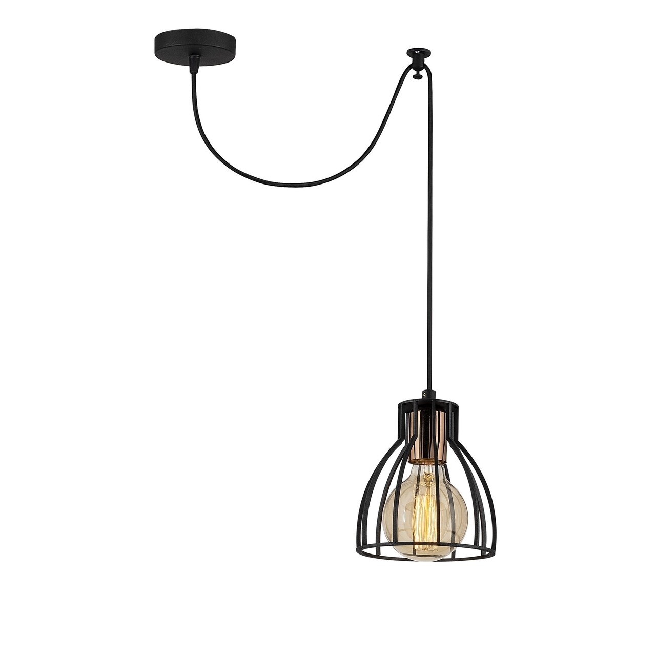 Kemah N-1235 Csillár, Noor, 53 X 106 Cm, 1 X E27, 100W, Fekete