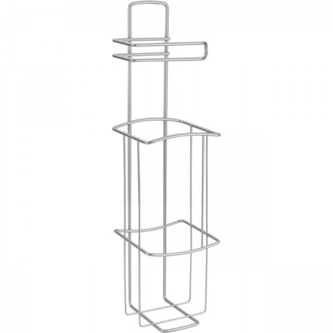 Onda WC-papír tartó, Metaltex, 14x14x52 cm, fém / Polytherm bevonat, ezüst