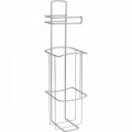 Onda WC-papír tartó, Metaltex, 14x14x52 cm, fém / Polytherm bevonat, ezüst