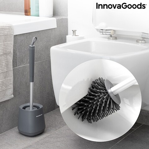 WC kefe Kleanu támasztékkal, InnovaGoods, gumi (*) 2, 12x43 cm
