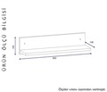 Novella K5 Fali polc, Furny Home, 60x14,5x14,5 cm, fehér/mogyoró