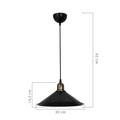 Siyah Antik csillár, MDL.4156, Squid Lighting, 30x62 cm, 60W, antik / fekete