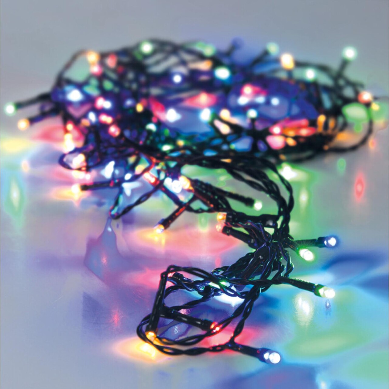Kültéri karácsonyi fénydekoráció, 180 LED-el, 300 cm, színes fény