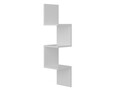 Corner Fali polc, Furny Home, 25x25x105.4 cm, fehér
