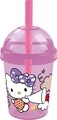 Hello Kitty Pohár szívószállal, Sanrio, 300 ml, műanyag