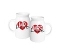 2 db Bögre Mrs + Mr Love, 350 ml, porcelán