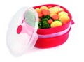 Dupla mikrohullámú pároló, Snips Steamer, 4 L, polipropilén, piros