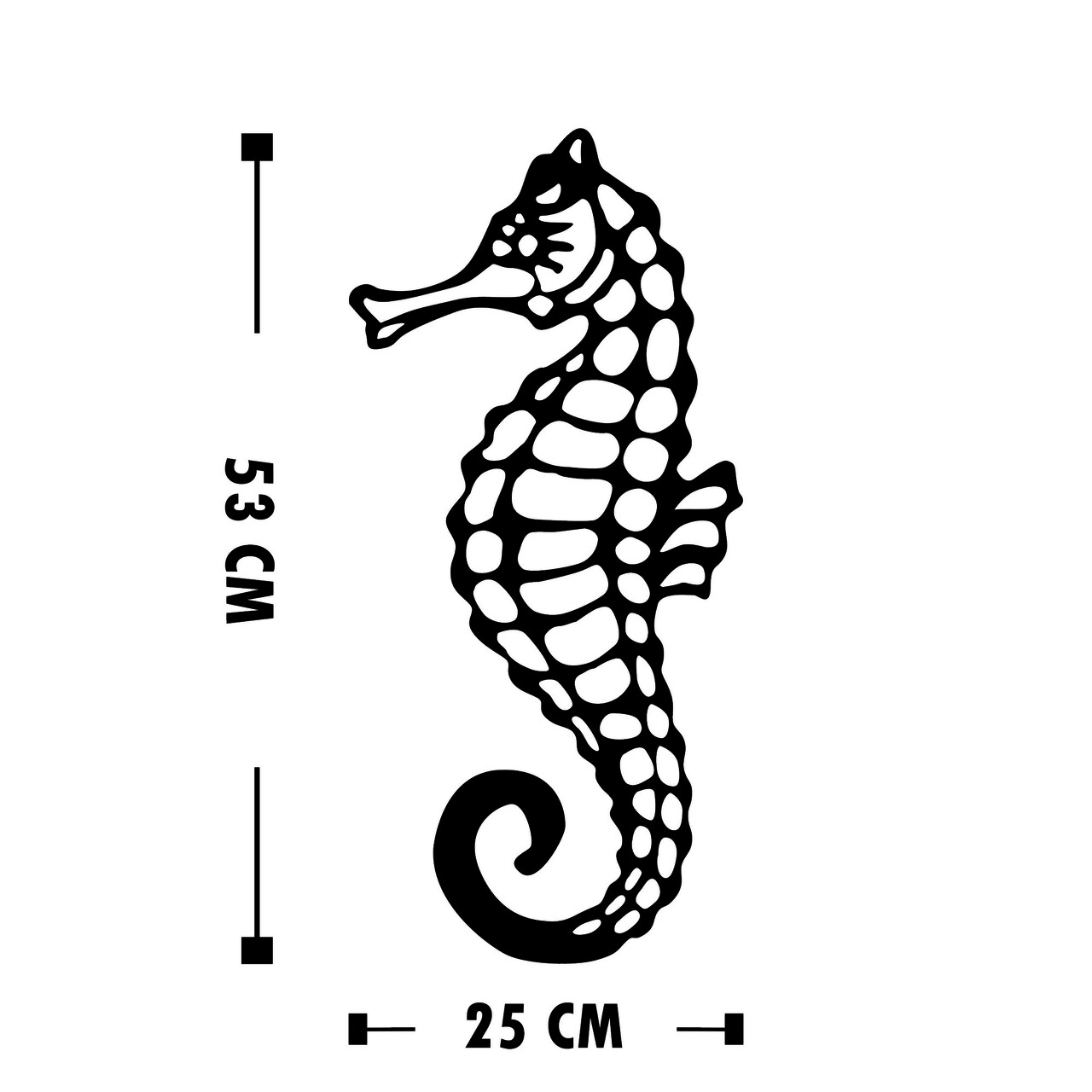 Seahorse Fali Dekoráció, Tanelorn, 25x53 Cm, Fém